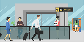 NicoleSourcing welcome a customer at the airport in China